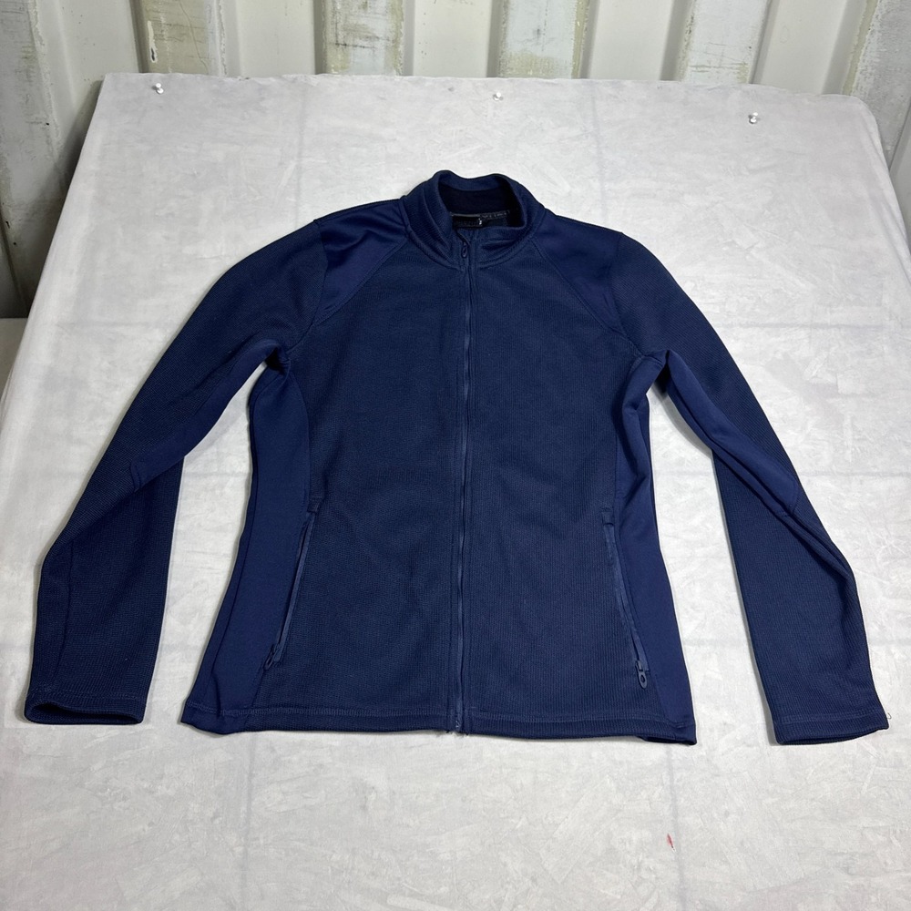 Spyder Womens Constant Canyon‎ Full-Zip Sweater Jacket Blue Zipper Pocket Size L
